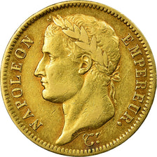 Moneda, Francia, Napoléon I, 40 Francs, 1811, Paris, BC+, Oro, KM:696.1