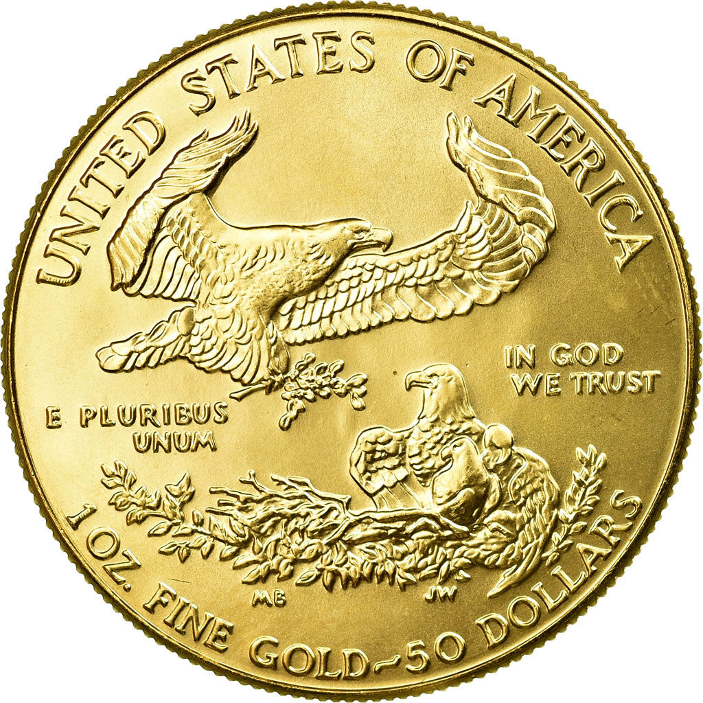 Coin, United States, $50, 1986, U.S. Mint, Philadelphia, MS(64), Gold, KM:219