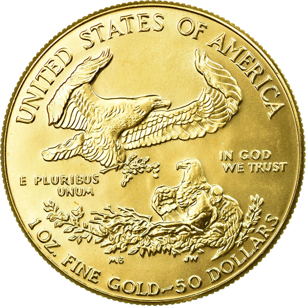 Coin, United States, $50, 1986, U.S. Mint, Philadelphia, MS(64), Gold, KM:219