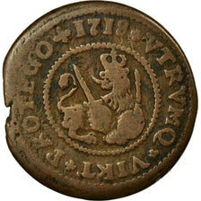 Monnaie, Espagne, Philip V, 2 Maravedis, 1718, Barcelona, TB, Cuivre, KM:302.1