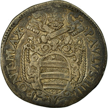 Coin, VATICAN CITY, Paul IV, Testone, Ancona, VF(30-35), Silver