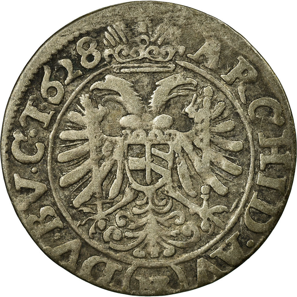 Coin, German States, Ferdinand II, 3 Kreuzer, 1628, VF(30-35), Silver