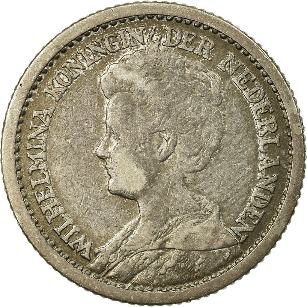 Coin, Netherlands, Wilhelmina I, 1/2 Gulden, 1913, VF(20-25), Silver, KM:147