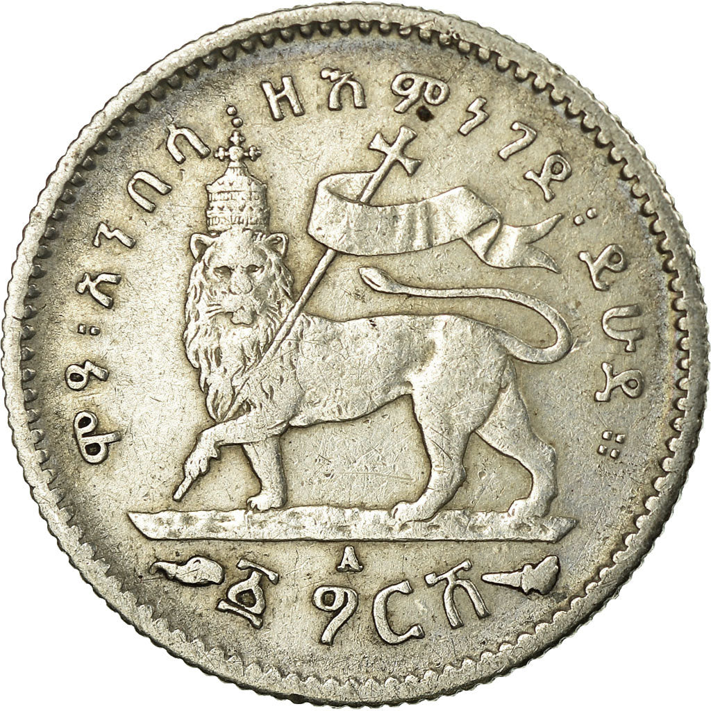 Coin, Ethiopia, Menelik II, Gersh, 1903, Paris, VF(20-25), Silver, KM:12