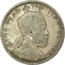 Coin, Ethiopia, Menelik II, 1/4 Birr, 1902, Paris, F(12-15), Silver, KM:3