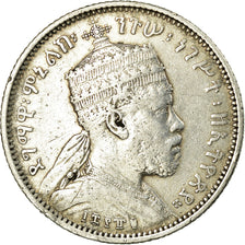Coin, Ethiopia, Menelik II, 1/4 Birr, 1902, Paris, EF(40-45), Silver, KM:3