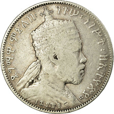 Coin, Ethiopia, Menelik II, 1/2 Birr, 1897, Paris, F(12-15), Silver, KM:4