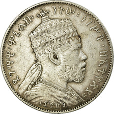Coin, Ethiopia, Menelik II, 1/2 Birr, 1897, Paris, VF(30-35), Silver, KM:4
