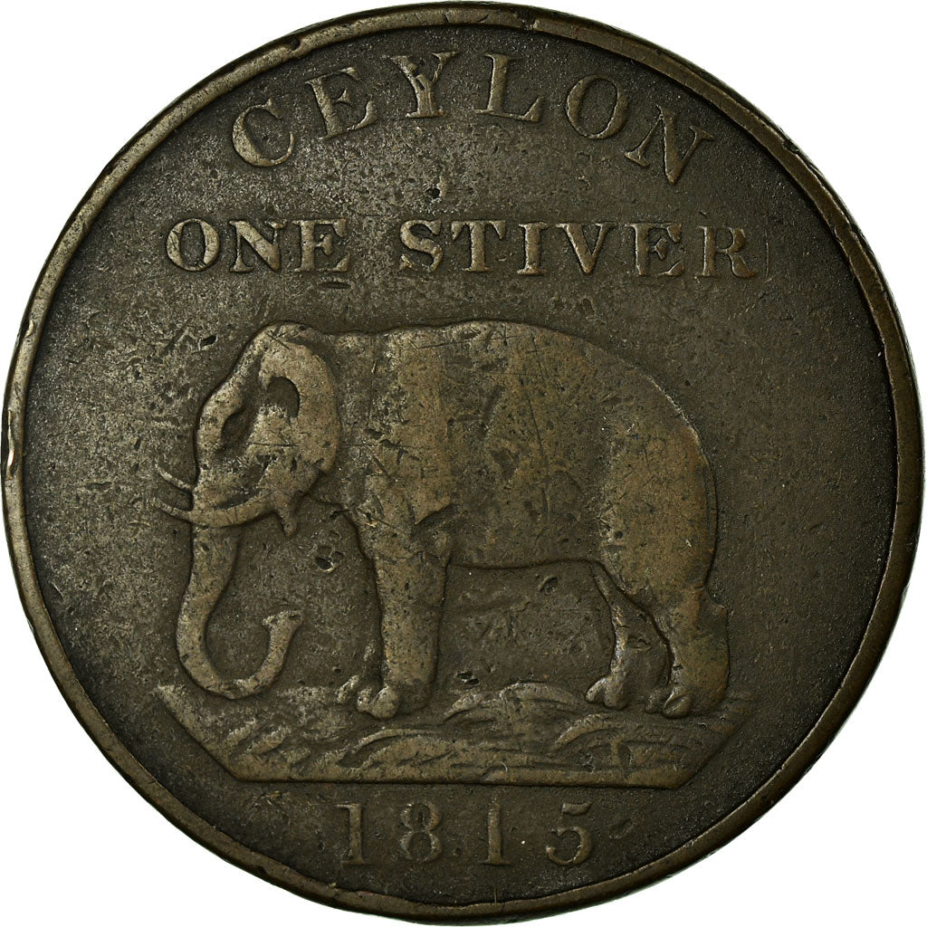 Coin, Ceylon, Stiver, 1815, EF(40-45), Copper, KM:81
