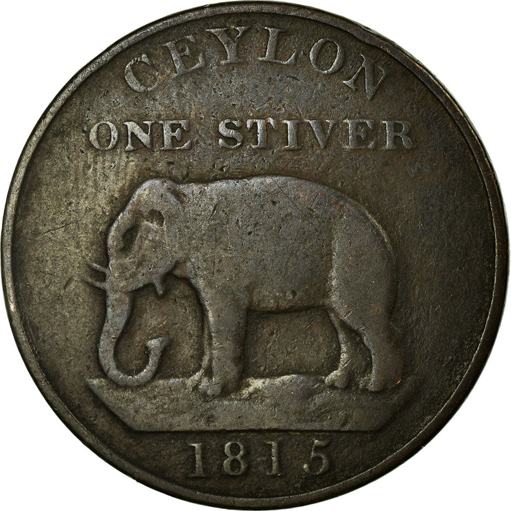 Coin, Ceylon, Stiver, 1815, VF(20-25), Copper, KM:81