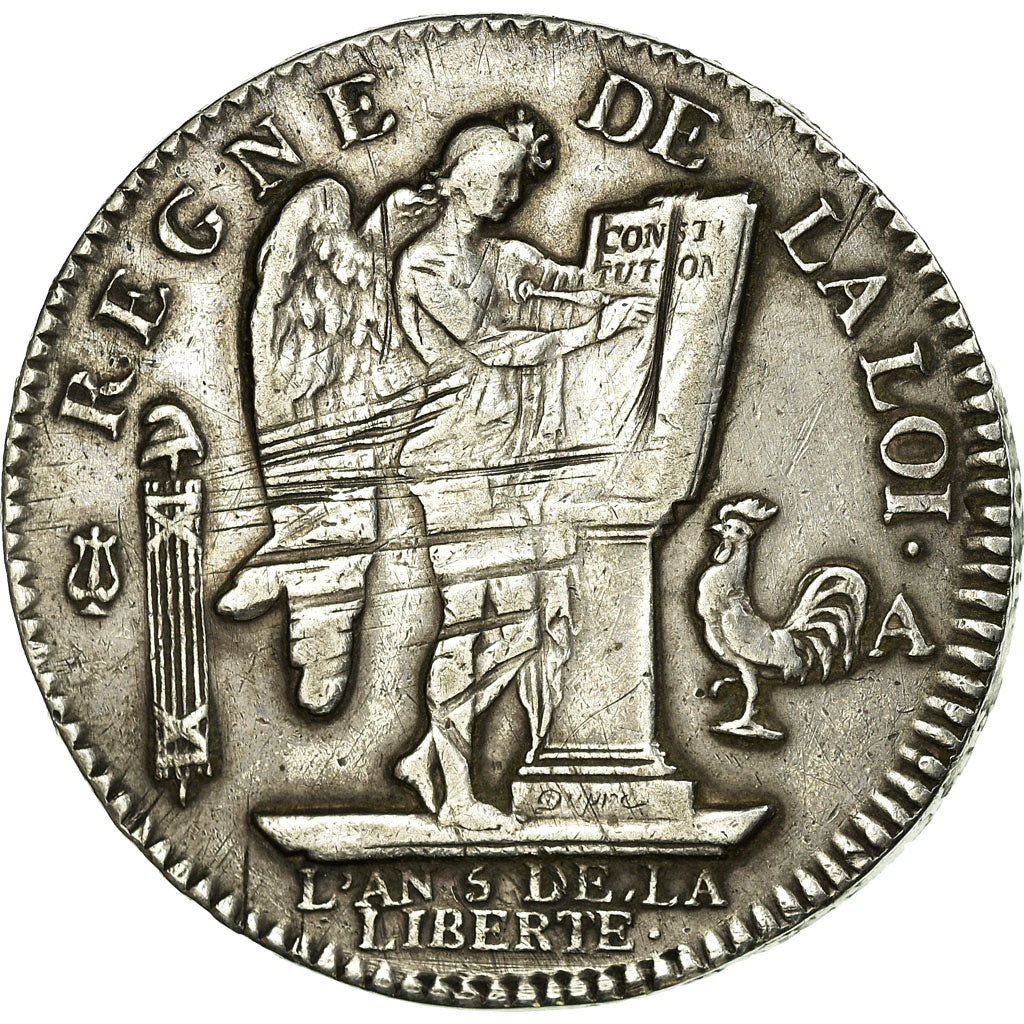 Coin, France, Écu de 6 livres françois, ECU, 6 Livres, 1793, Paris, VF(30-35)