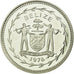 Coin, Belize, 25 Cents, 1976, Franklin Mint, MS(63), Silver, KM:49a