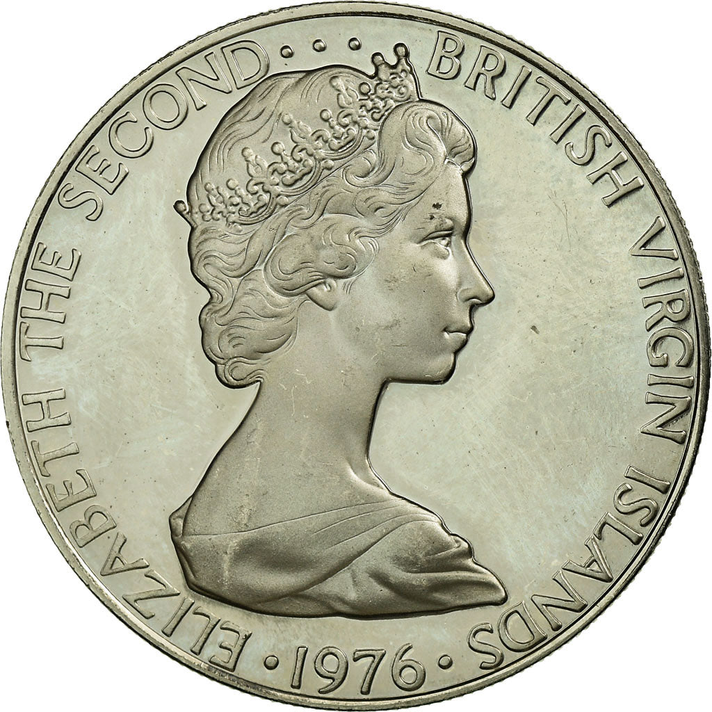 Coin, BRITISH VIRGIN ISLANDS, Elizabeth II, 25 Cents, 1976, Franklin Mint
