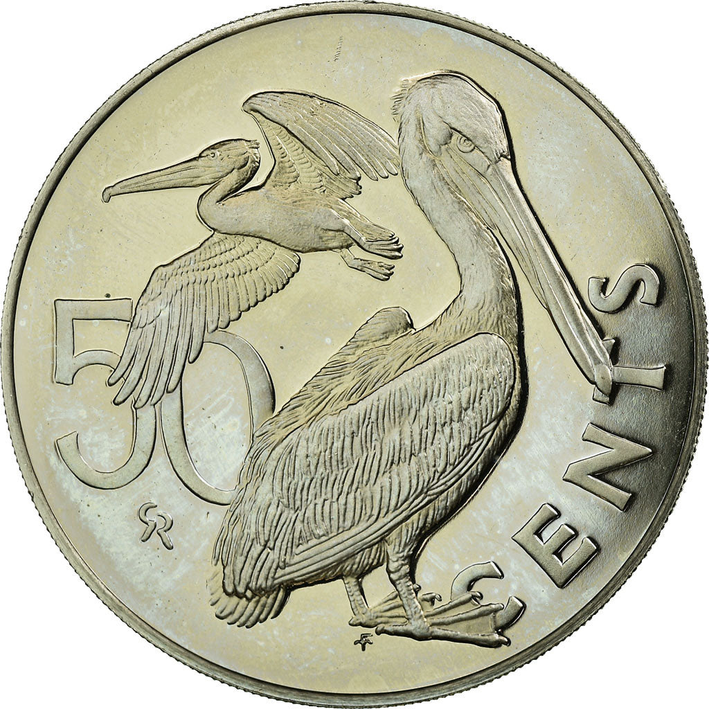 Coin, BRITISH VIRGIN ISLANDS, Elizabeth II, 50 Cents, 1976, Franklin Mint
