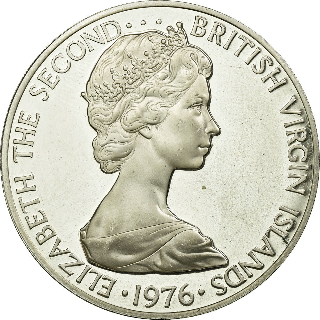 Coin, BRITISH VIRGIN ISLANDS, Elizabeth II, Dollar, 1976, Franklin Mint, U.S.A.