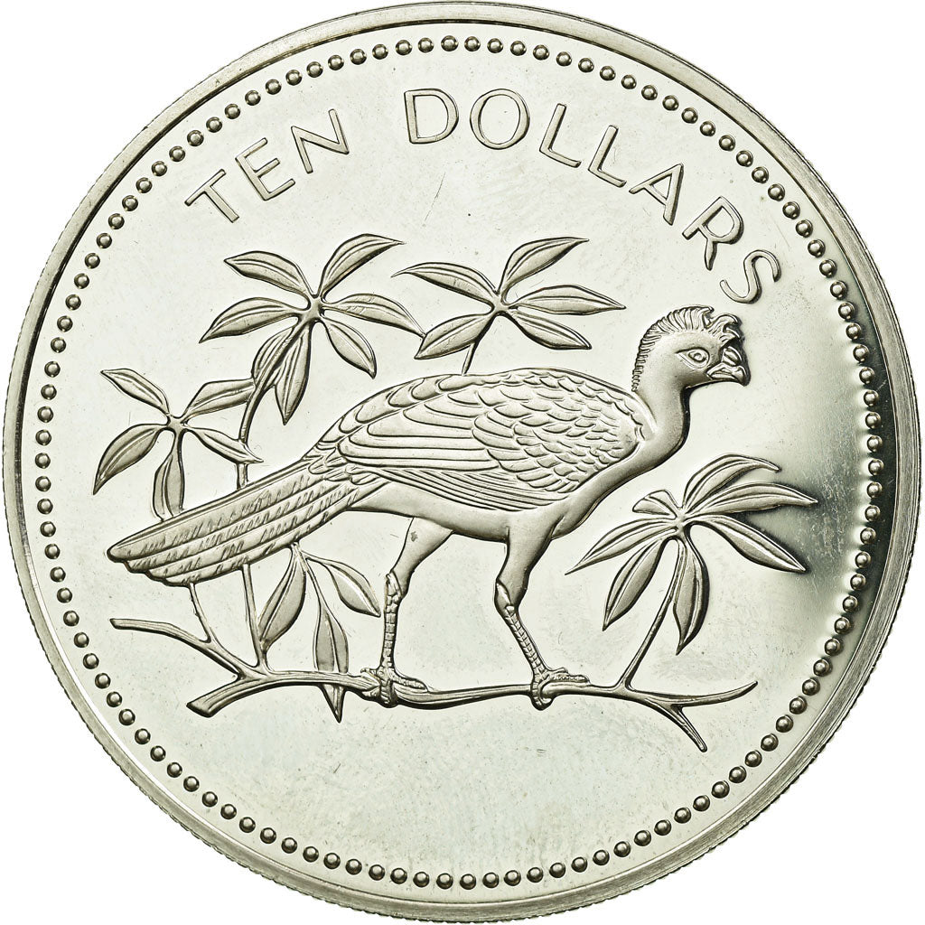 Moneta, Belize, 10 Dollars, 1976, Franklin Mint, SPL, Rame-nichel, KM:45