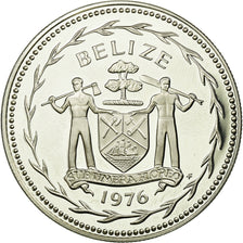 Moneta, Belize, Dollar, 1976, Franklin Mint, SPL, Argento, KM:43a