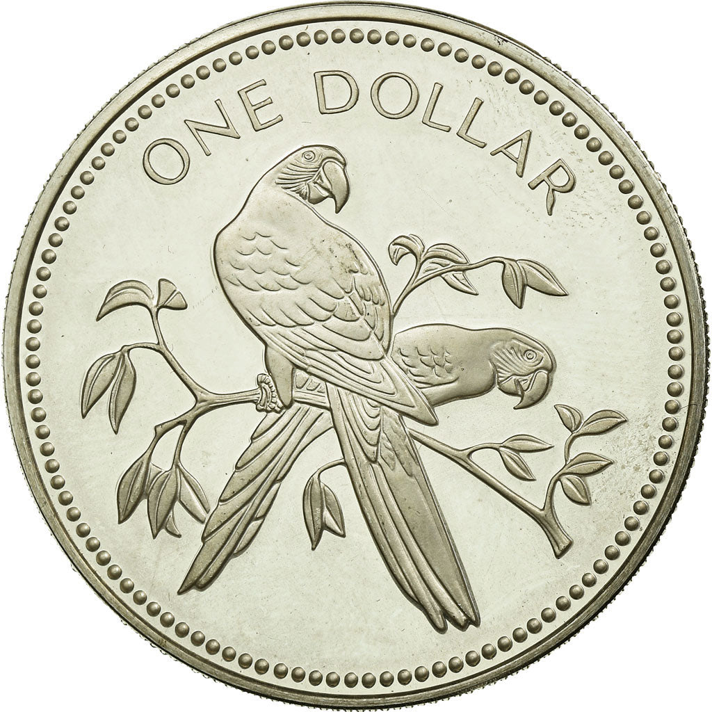Moneta, Belize, Dollar, 1976, Franklin Mint, SPL, Argento, KM:43a