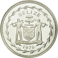 Moneta, Belize, 5 Dollars, 1976, Franklin Mint, MS(63), Srebro, KM:44a
