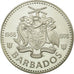 Coin, Barbados, 5 Dollars, 1976, Franklin Mint, MS(63), Silver, KM:25a
