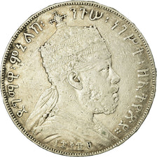 Moneta, Etiopia, Menelik II, Birr, 1892, B+, Argento, KM:19