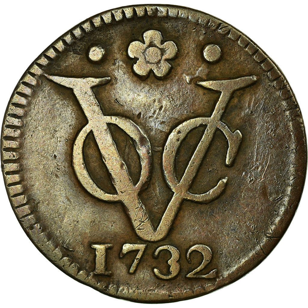 Coin, NETHERLANDS EAST INDIES, Duit, 1732, Dordrecht, EF(40-45), Copper, KM:70
