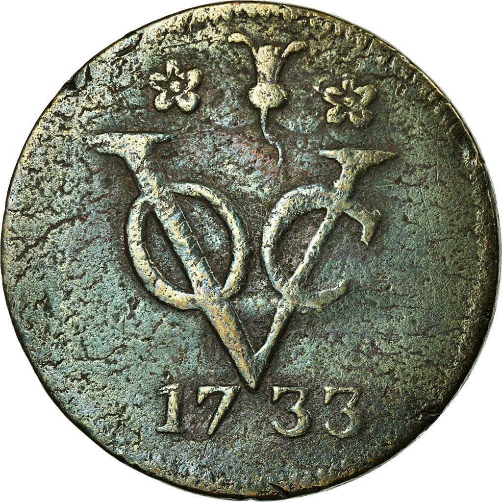 Coin, NETHERLANDS EAST INDIES, Duit, 1733, VF(20-25), Copper, KM:131
