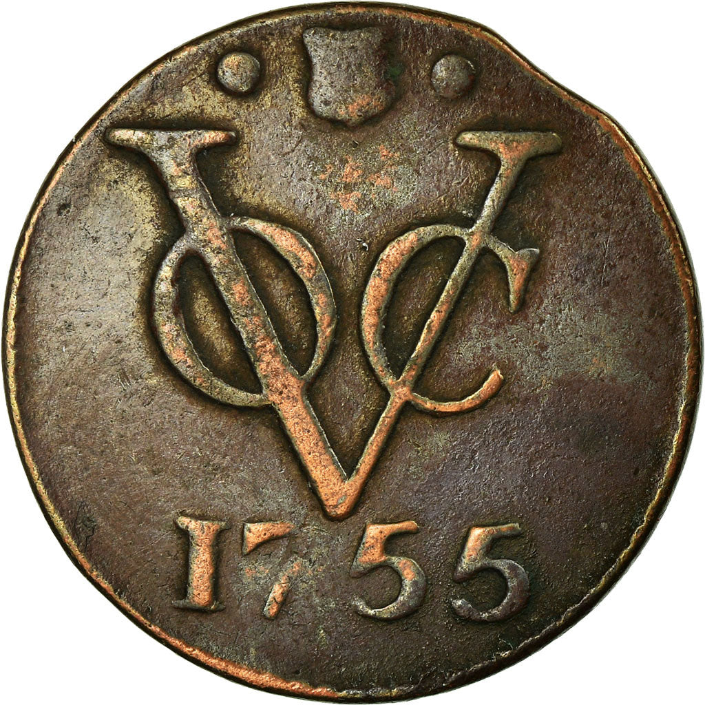 Monnaie, NETHERLANDS EAST INDIES, Duit, 1755, Utrecht, TB, Cuivre, KM:111.1