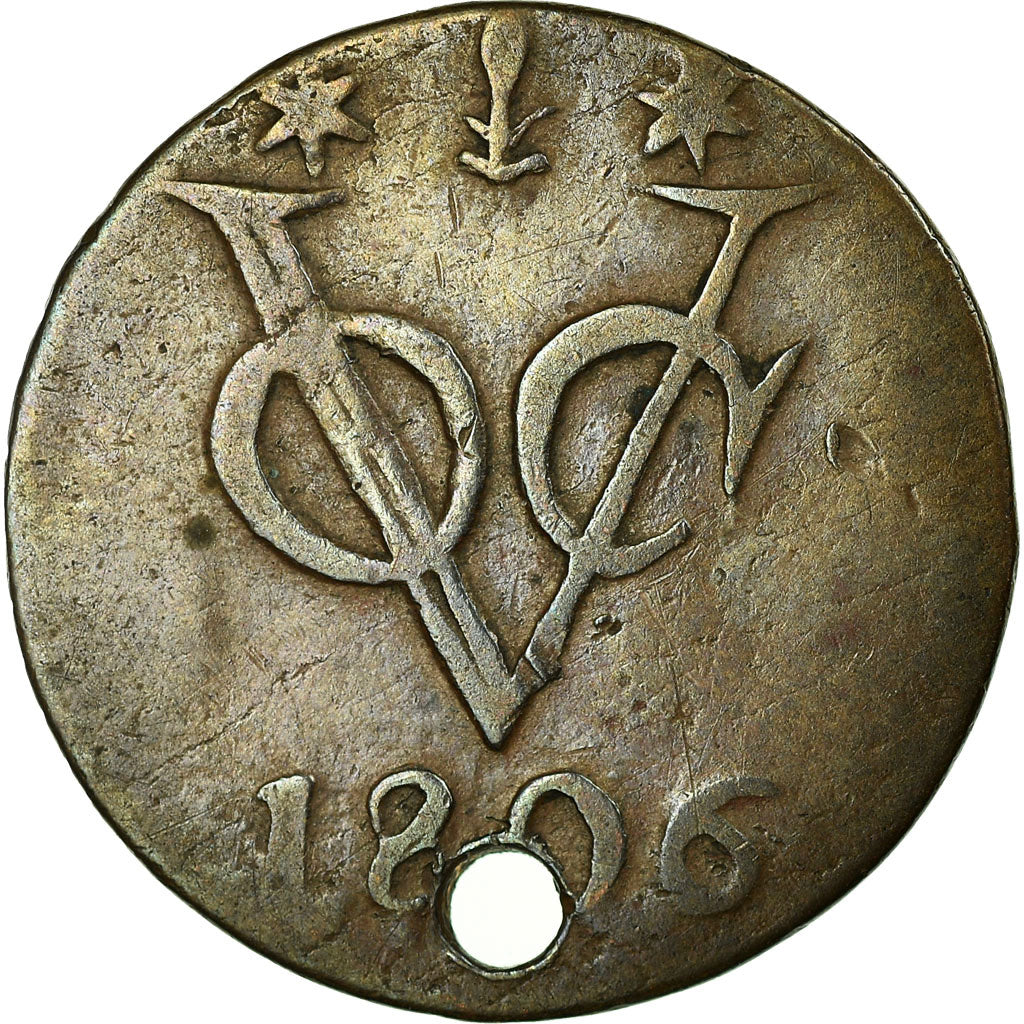 Coin, NETHERLANDS EAST INDIES, Duit, 1806, Harderwijk, VF(20-25), Copper