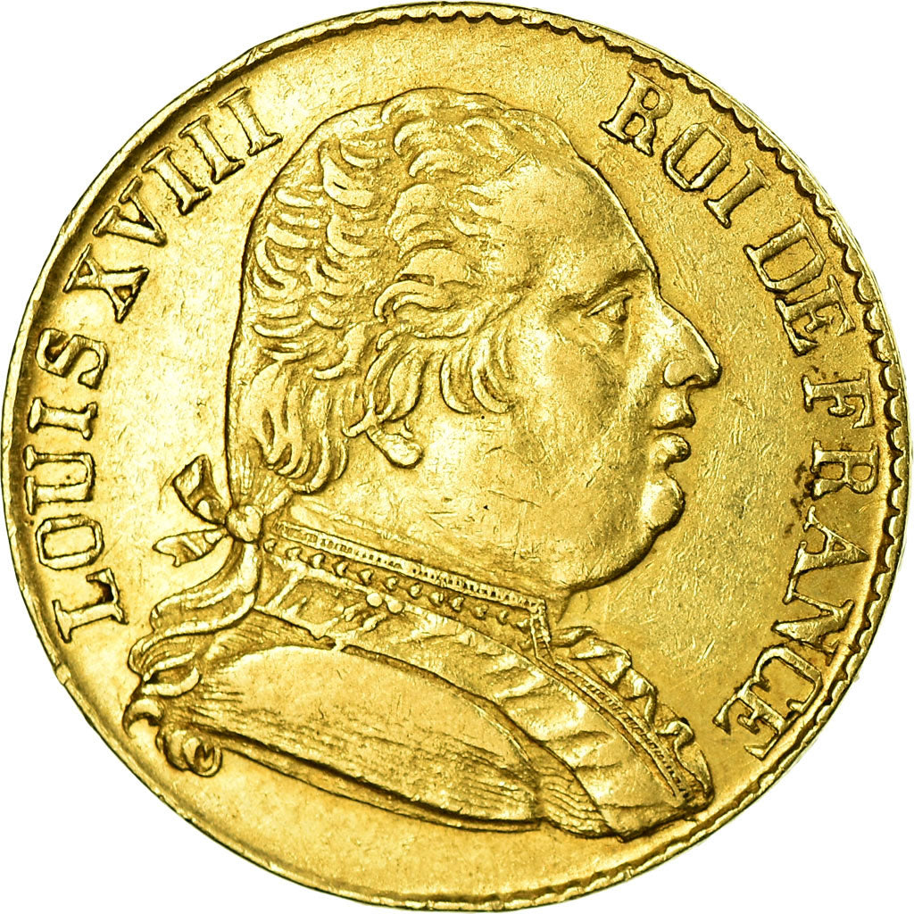 Coin, France, Louis XVIII, Louis XVIII, 20 Francs, 1815, London, AU(50-53)