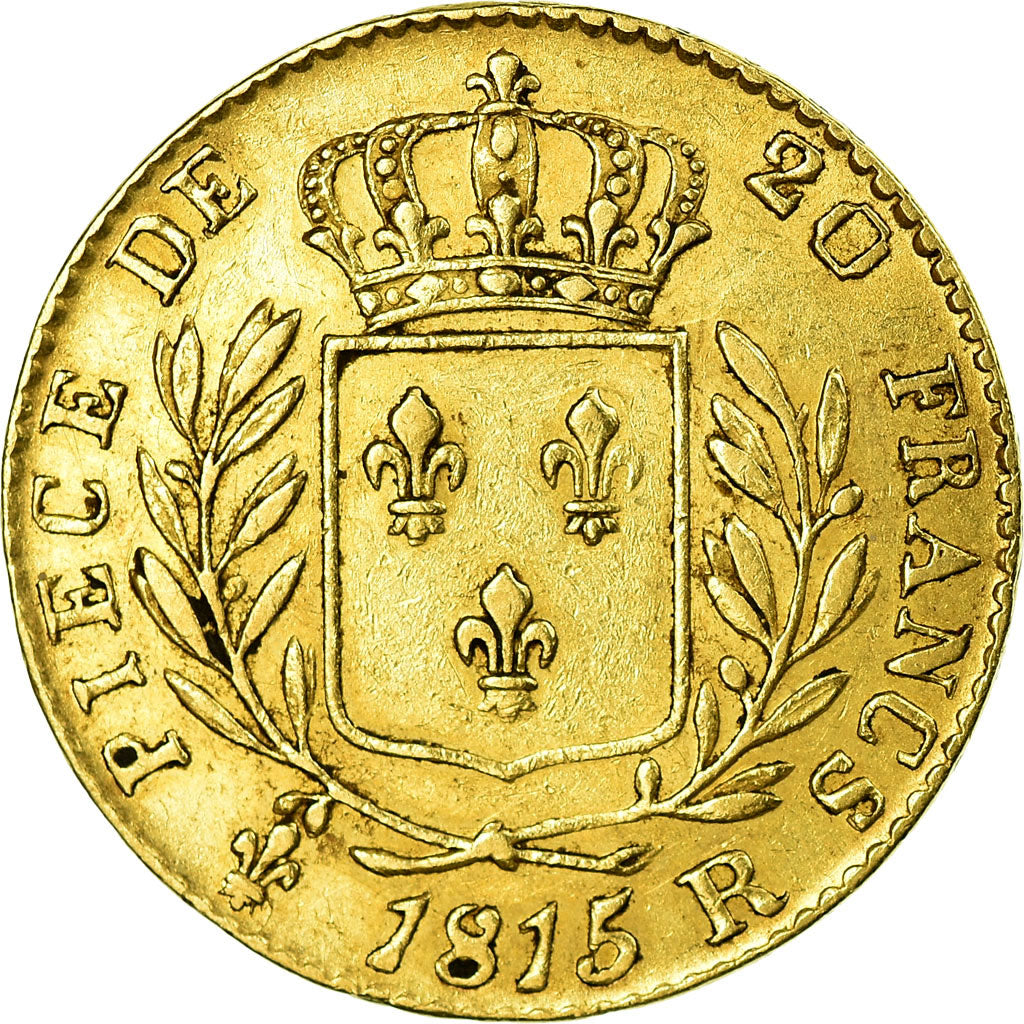 Coin, France, Louis XVIII, Louis XVIII, 20 Francs, 1815, London, AU(50-53)