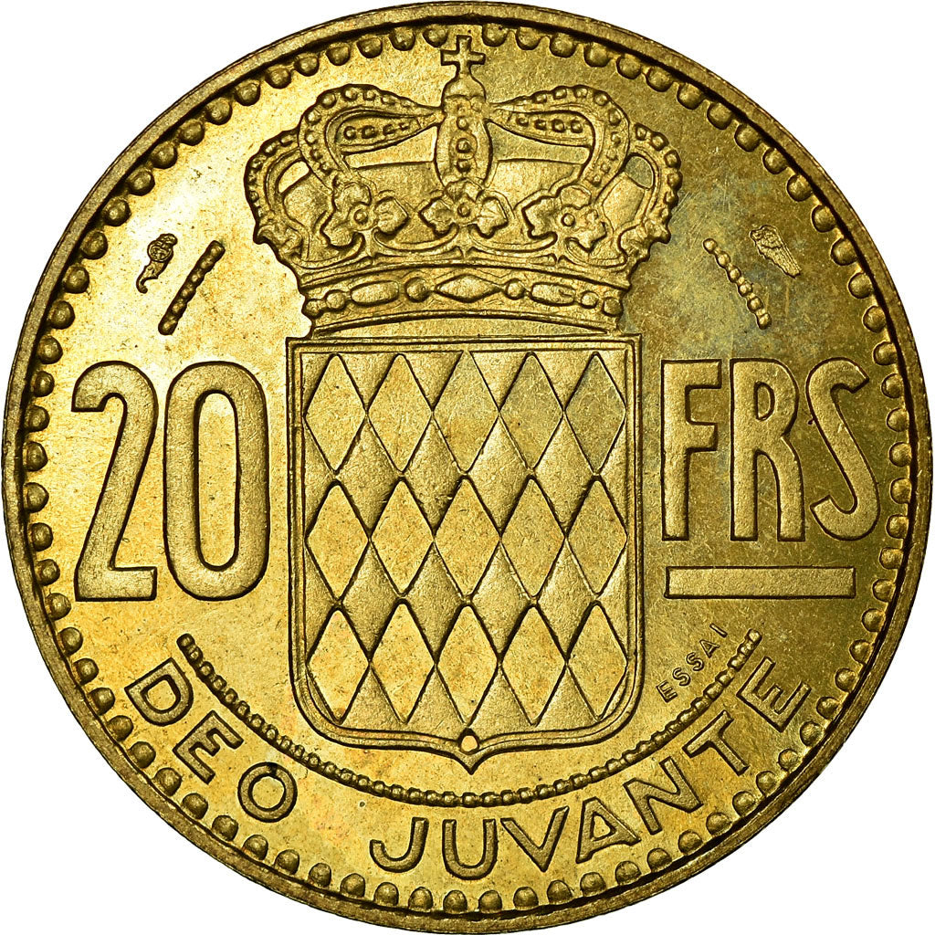 Münze, Monaco, 20 Francs, 1950, VZ, Cupro-Aluminium, KM:E27, Gadoury:140