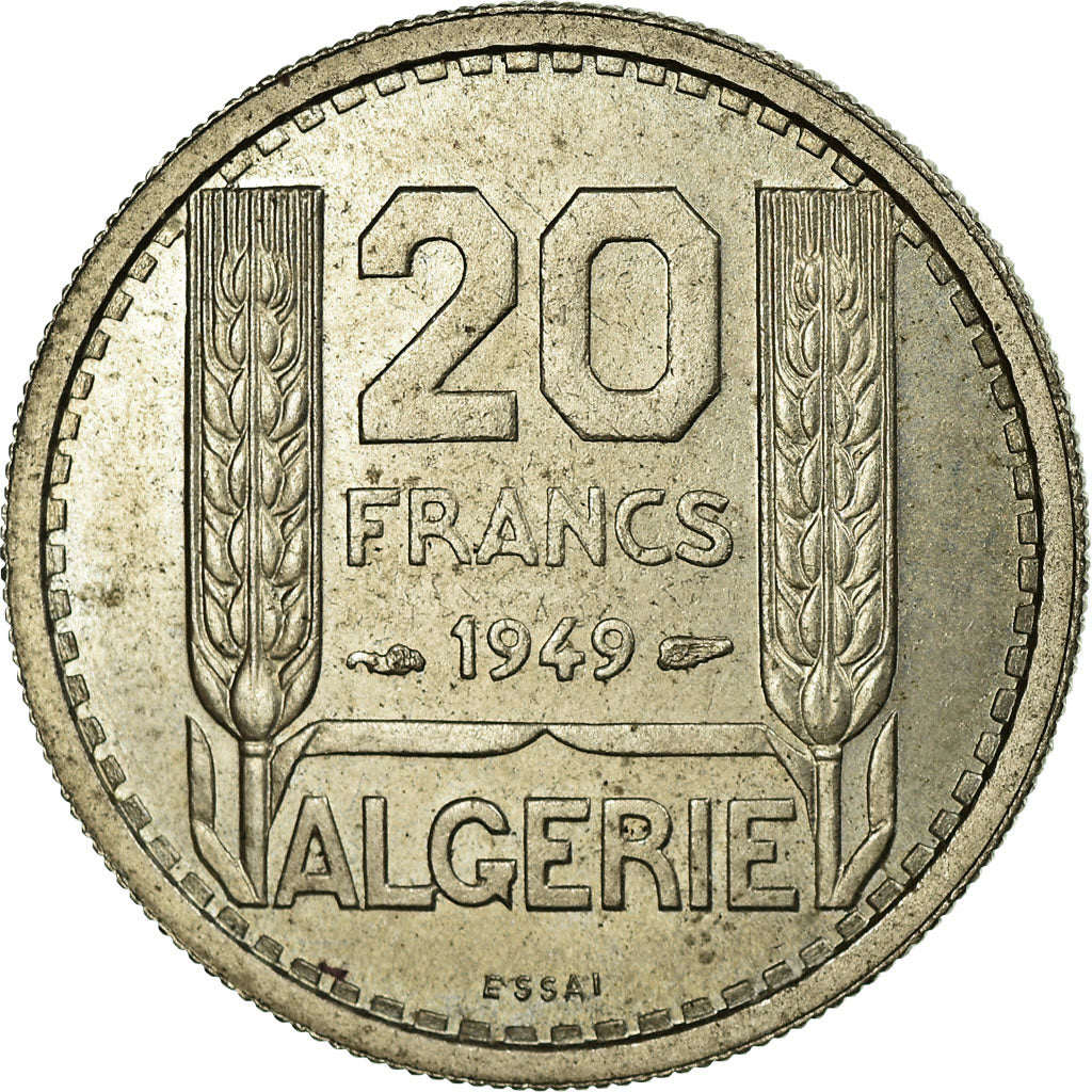 Münze, Algeria, 20 Francs, 1949, Paris, ESSAI, VZ+, Copper-nickel, KM:E1