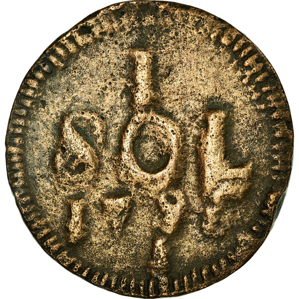 Coin, Luxembourg, Frans II, Sol, 1795, VF(20-25), Copper, KM:19