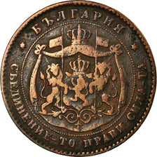Coin, Bulgaria, Alexander  I, 5 Stotinki, 1881, EF(40-45), Bronze, KM:2