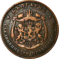 Coin, Bulgaria, Alexander  I, 5 Stotinki, 1881, EF(40-45), Bronze, KM:2
