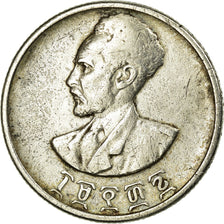 Moneda, Etiopía, Haile Selassie I, 50 Cents, Hamsa Santeem, 1943, MBC+, Plata