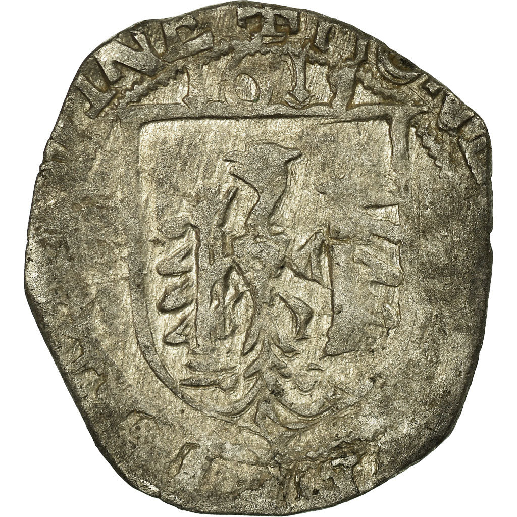 Moeda, França, Carolus, 1617, Besançon, F(12-15), Lingote, Boudeau:1291