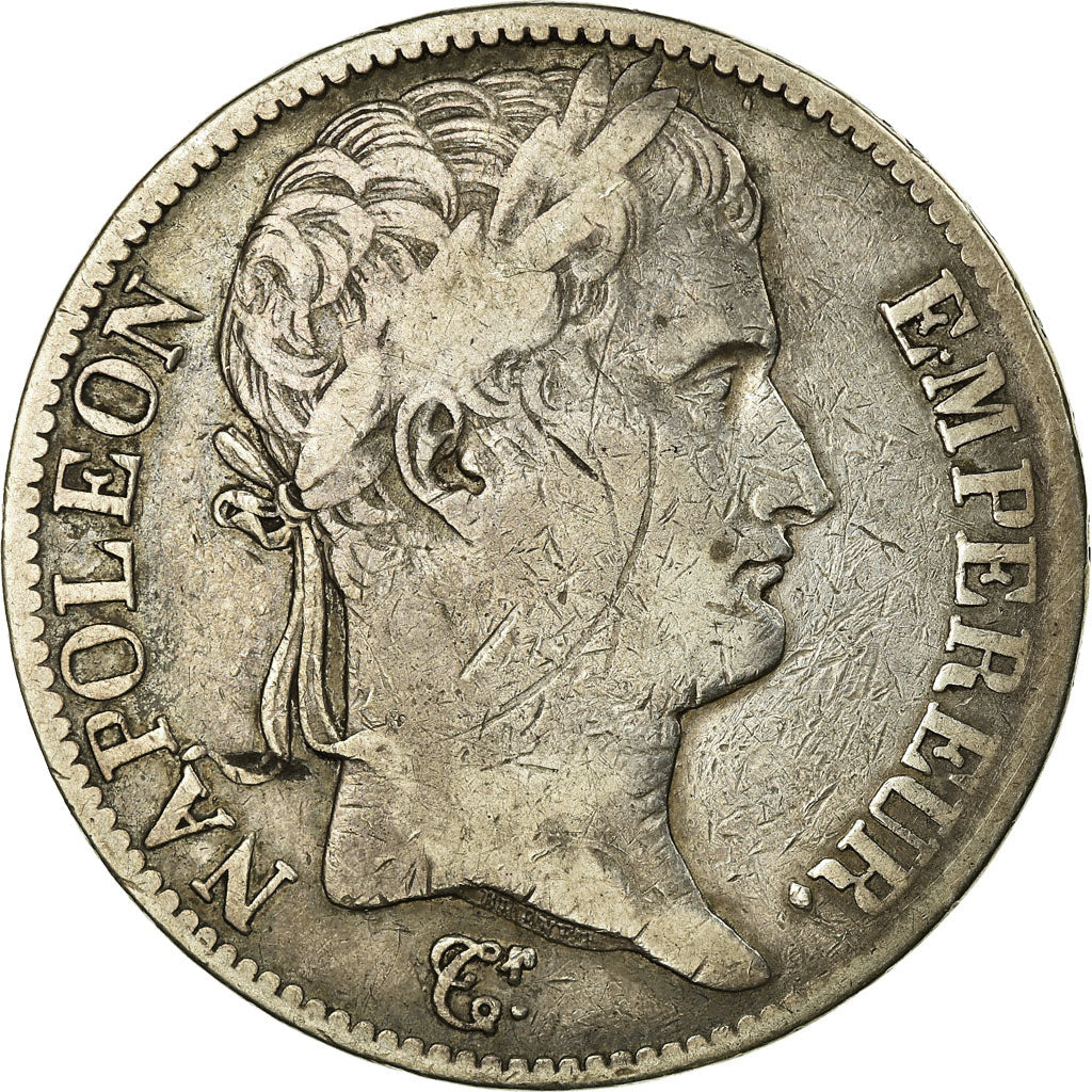 Moeda, França, Napoléon I, 5 Francs, 1811, Paris, VF(30-35), Prata, KM:694.1