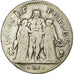 Moneta, Francja, Union et Force, 5 Francs, AN 4, Paris, F(12-15), Srebro