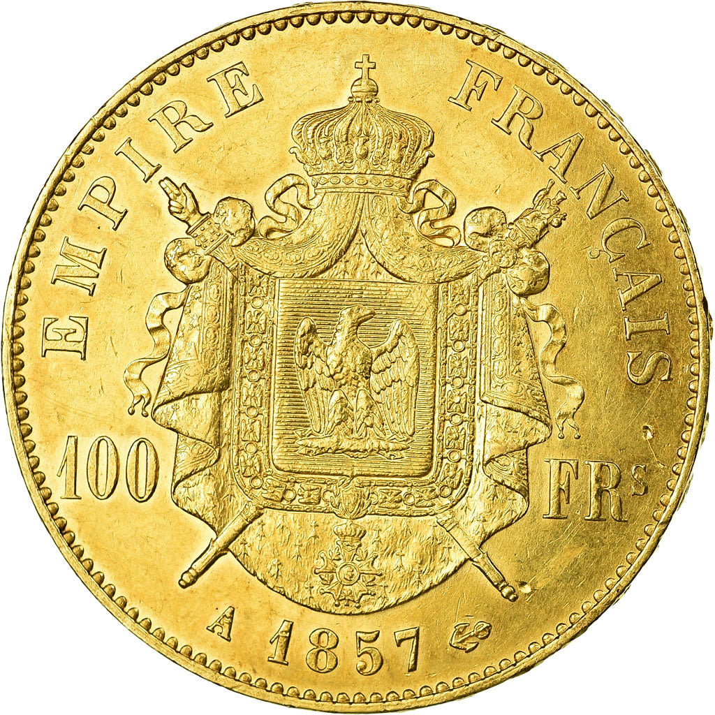 Moeda, França, Napoleon III, Napoléon III, 100 Francs, 1857, Paris, AU(50-53)