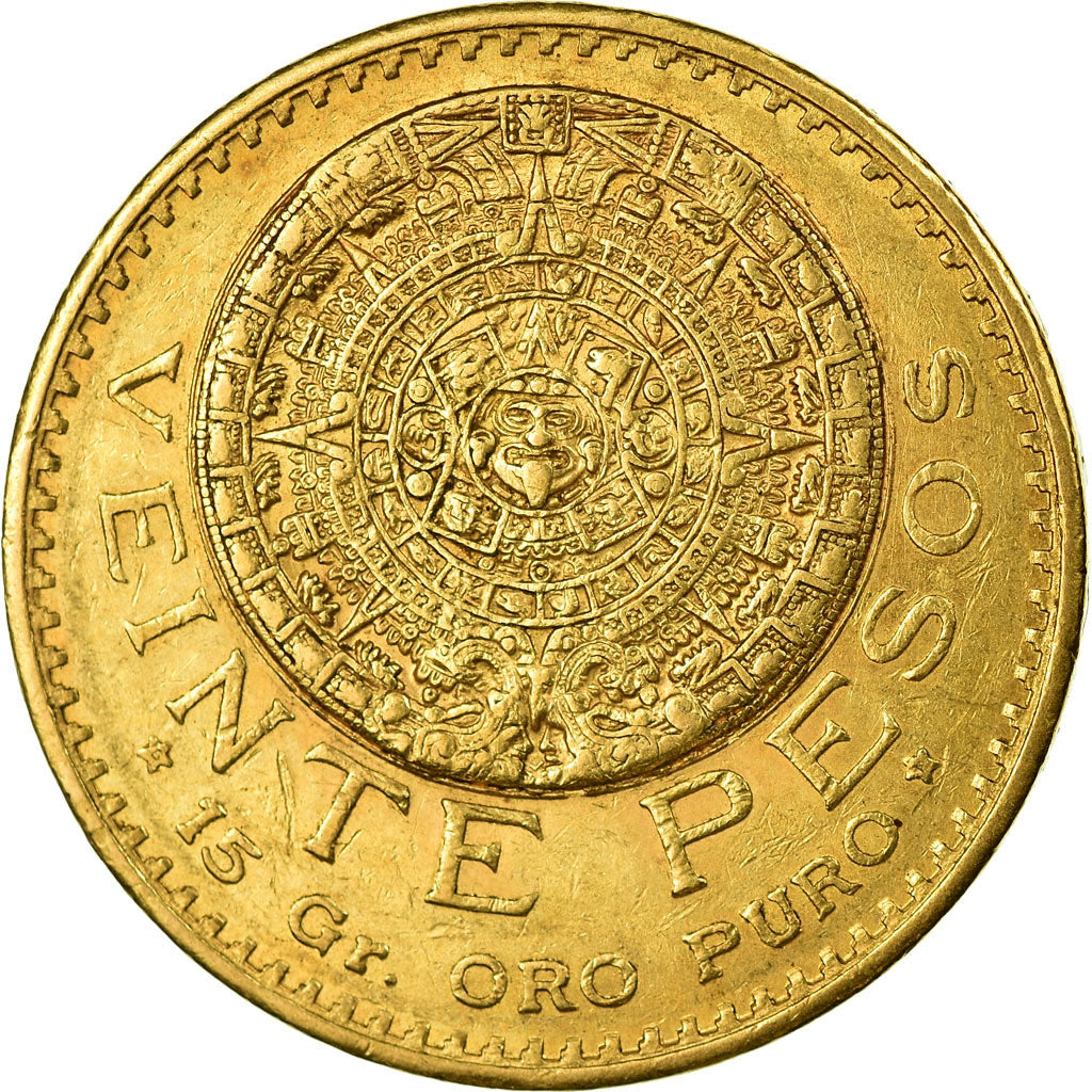 Coin, Mexico, 20 Pesos, 1918, Mexico City, AU(55-58), Gold, KM:478