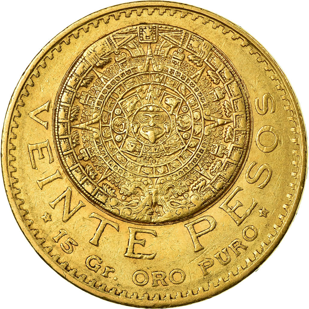 Coin, Mexico, 20 Pesos, 1919, Mexico City, AU(55-58), Gold, KM:478