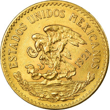 Coin, Mexico, 20 Pesos, 1921, Mexico City, AU(55-58), Gold, KM:478
