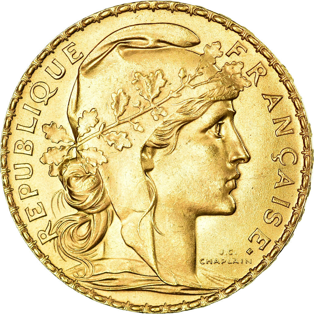 Moneda, Francia, Marianne, 20 Francs, 1910, EBC+, Oro, KM:857, Gadoury:1064a