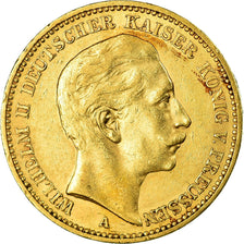Coin, German States, PRUSSIA, Wilhelm II, 20 Mark, 1896, Berlin, EF(40-45)