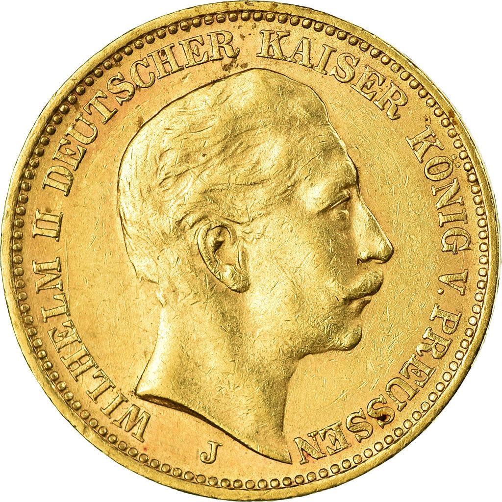 Moneta, Stati tedeschi, PRUSSIA, Wilhelm II, 20 Mark, 1906, Hambourg, SPL, Oro