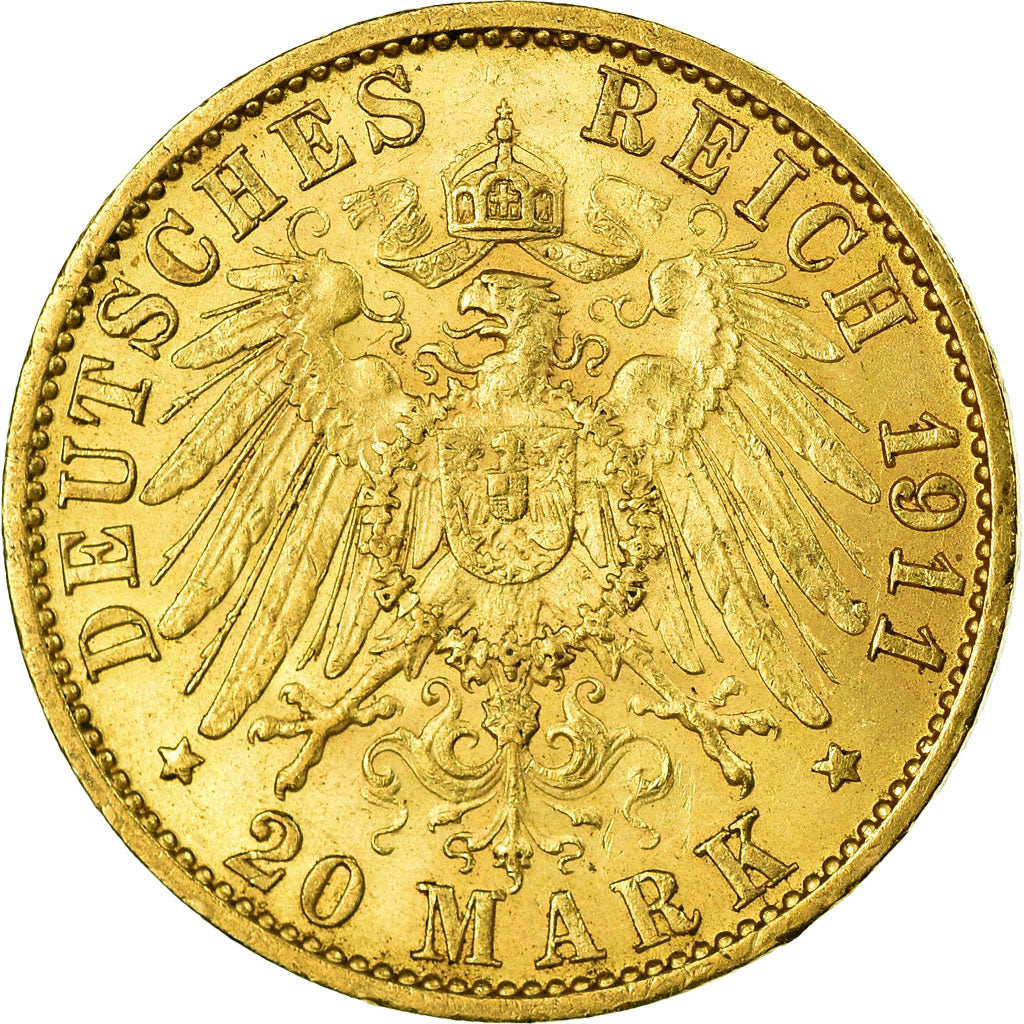 Monnaie, Etats allemands, PRUSSIA, Wilhelm II, 20 Mark, 1911, Berlin, SUP, Or