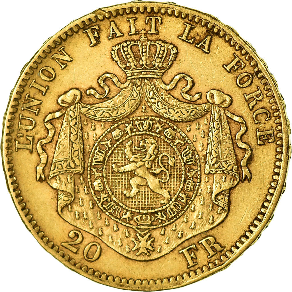 Münze, Belgien, Leopold II, 20 Francs, 20 Frank, 1875, VZ, Gold, KM:37