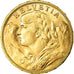 Moneda, Suiza, 20 Francs, 1915, Bern, SC+, Oro, KM:35.1